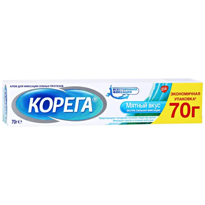 КРЕМ Д/ФИКС. ЗУБНЫХ ПРОТЕЗОВ COREGA EXTRA STRONG MINT УП., 70Г