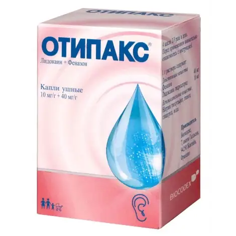 ОТИПАКС ФЛ., КАПЛИ УШН., 16Г