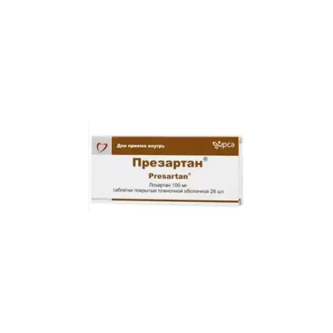 ПРЕЗАРТАН ТАБЛ.П/О, 100МГ, №28