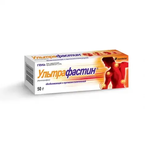 УЛЬТРАФАСТИН ГЕЛЬ, ТУБА, 2,5% 50Г
