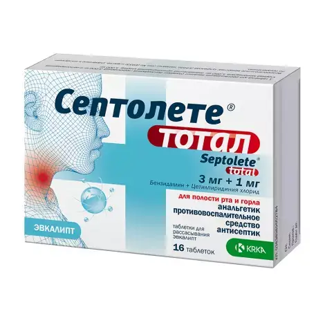 СЕПТОЛЕТЕ ТОТАЛ ЭВКАЛИПТ ТАБЛ.РАССАС., №16