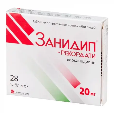 ЗАНИДИП-РЕКОРДАТИ ТАБЛ.П/О, 20МГ, №28