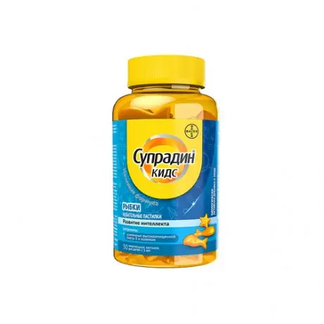 СУПРАДИН КИДС РЫБКИ ПАСТИЛКИ, 4Г, №30
